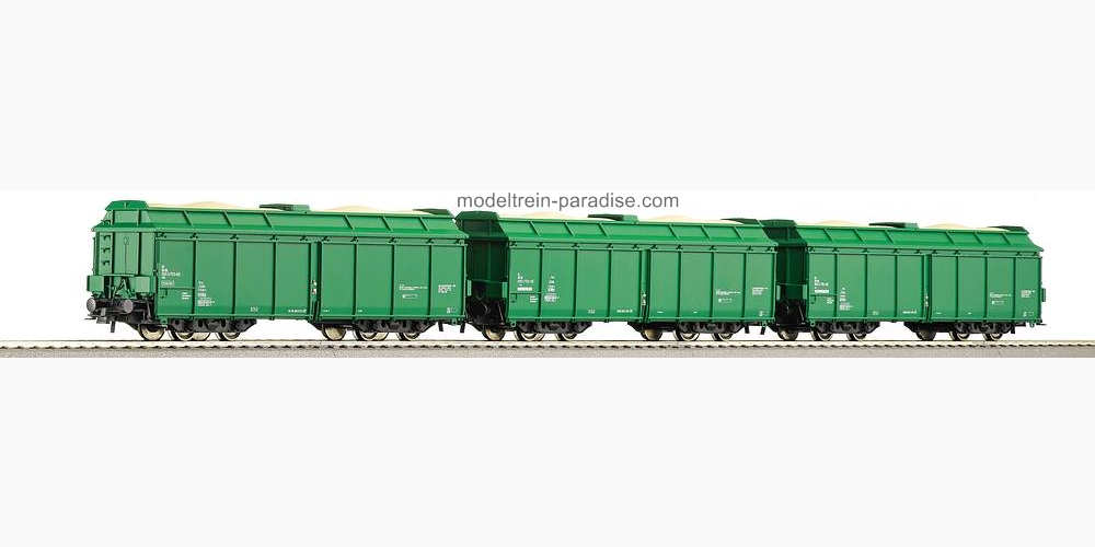 66026 ... DB .. 3-delige set Hackschnitzelwagen .. Tp. IV-V