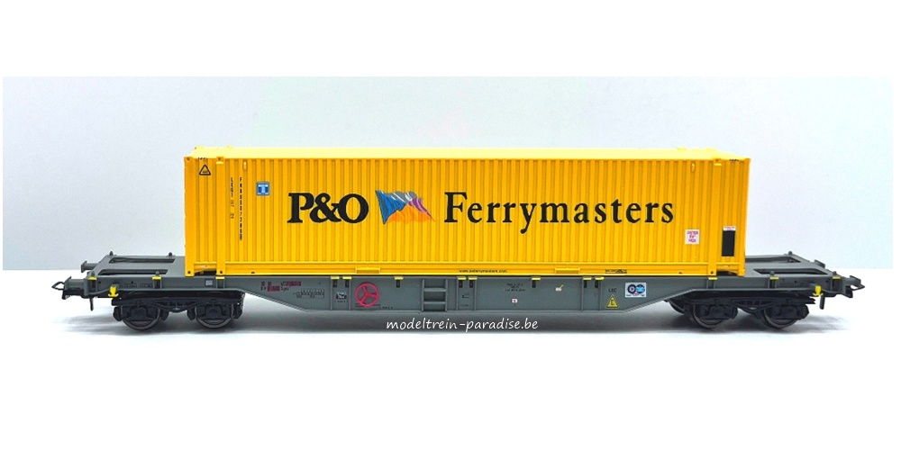 54.409 ... NMBS … Containerwagen grijs ,,P&O Ferry''   45 ft