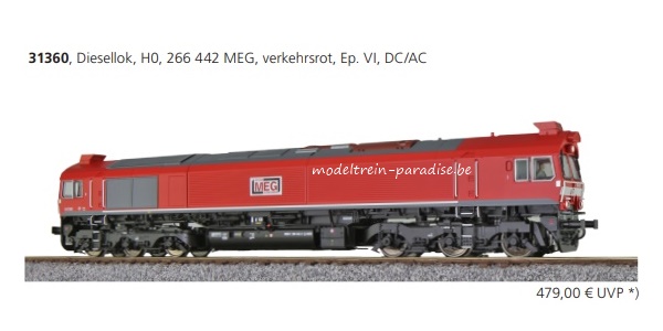 31360 ... Diesellok H0, C77, 266 442 MEG, Ep VI