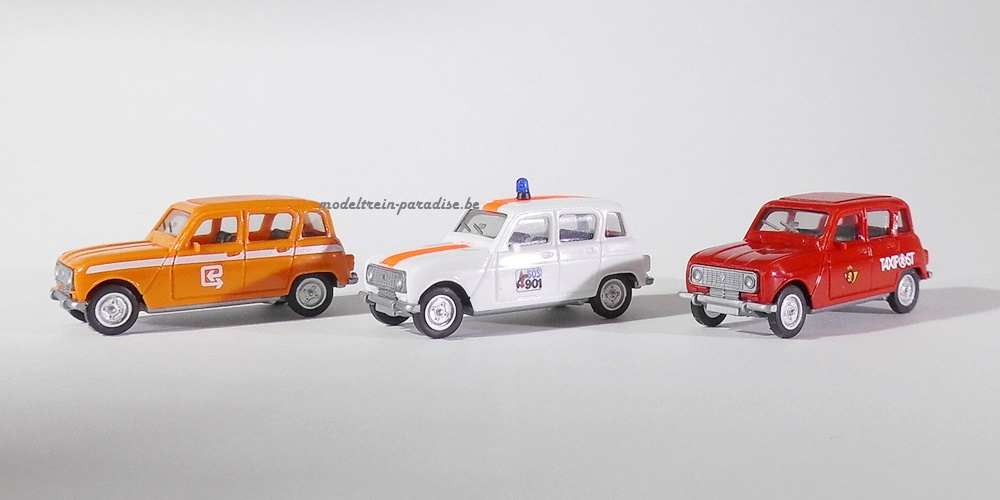 942287 ...	Set 3 Renault 4: Taxipost / RTT / Rijkswacht