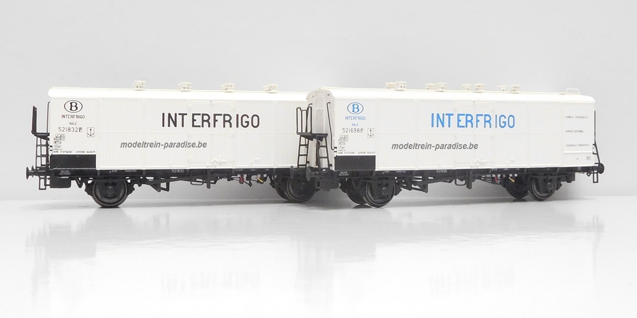32101 ... SNCB .. 2 koelwagens ,,Interfrigo'' grote letter ... t