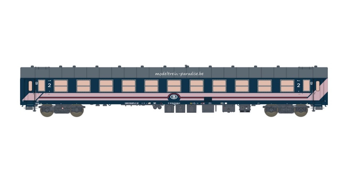 42089 ... SNCB … I5 Bc 10 Y25, blauw, roze lijnen ... tp IV-V
