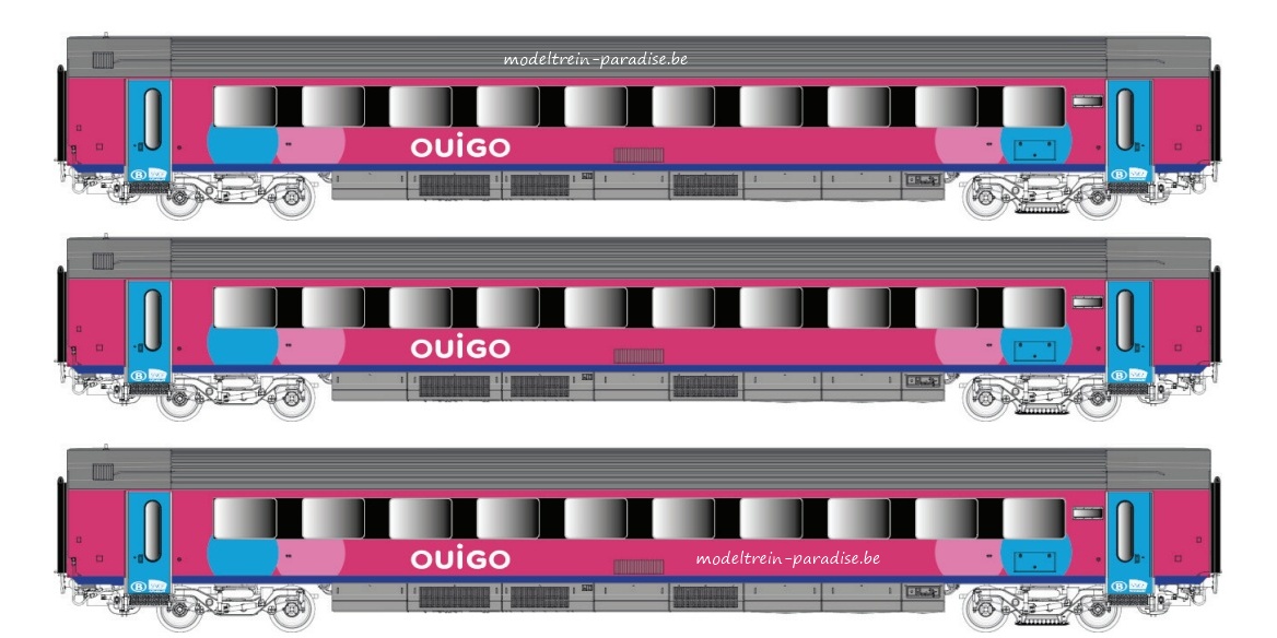 43058 ... SNCB/SNCF … 3 I 11 rijtuigen .. tp VI
