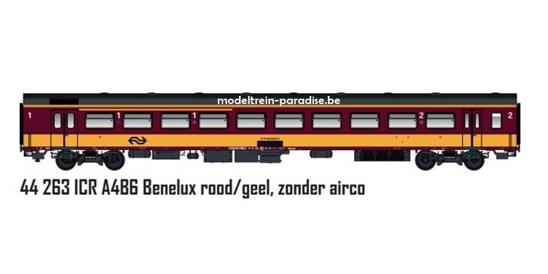 44263 ... NS ..Persrijt ICR A4B6 BNL .. Rood/Geel .. 1°/2° klas