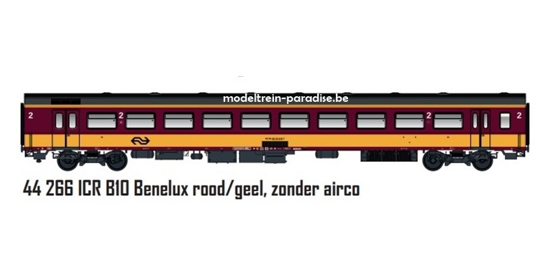 44266 ... NS .. Persrijtuig ICR B10 BNL ..Rood/Geel .. 2 klas