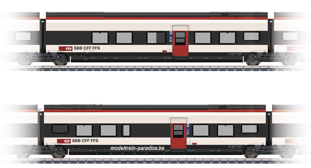 43461 ... SBB ... 2 Rijtuigen 1 voor RABe 501 Giruno .. Tp VI