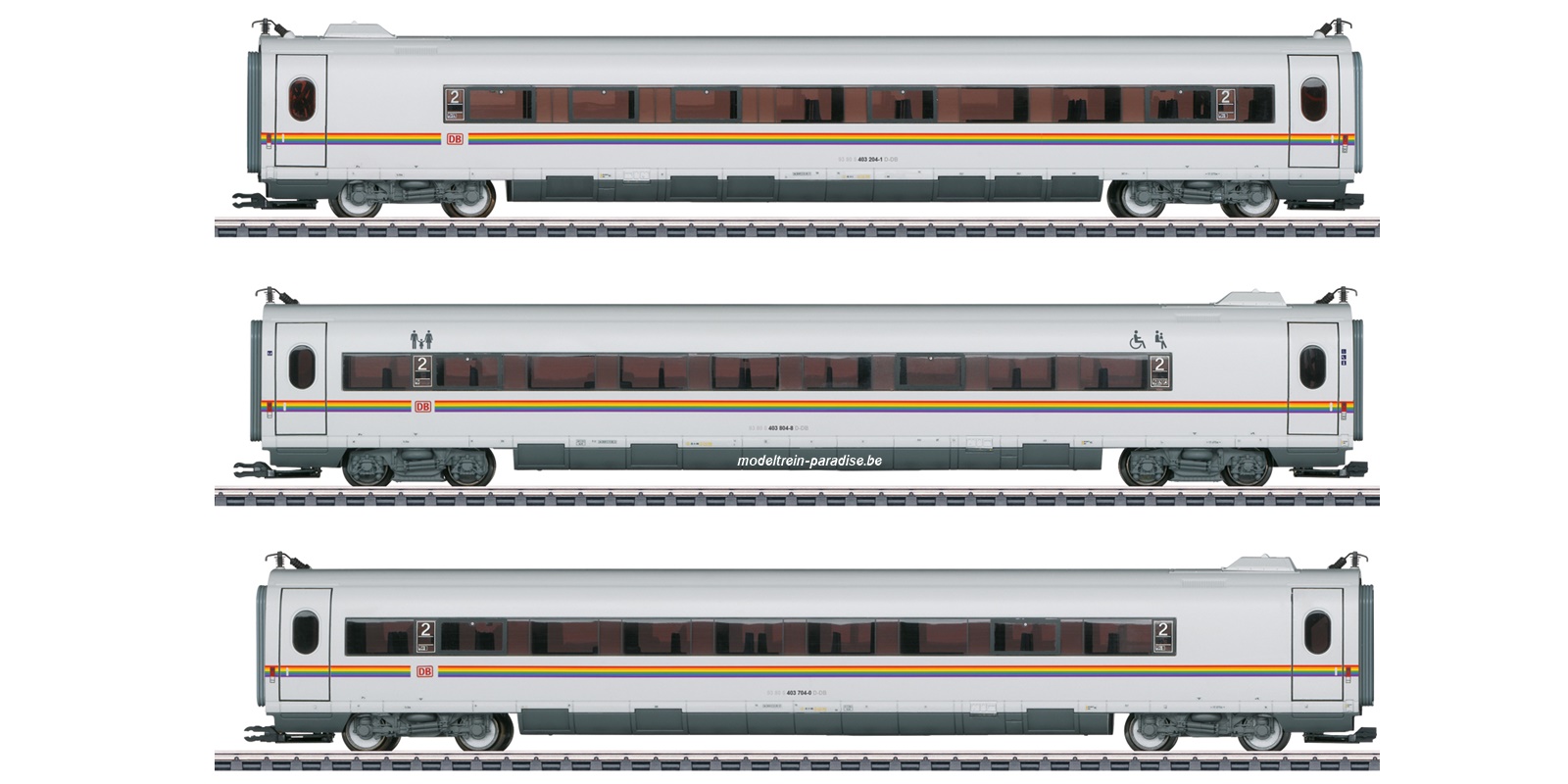 43739 ... DB .. Set 3 uitbreidingsw .. ICE 3 "Railbow" .. tp VI