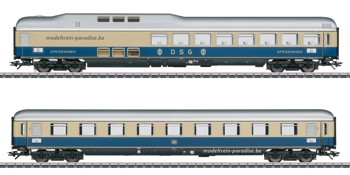 43882 ... Set 2 sneltreinrijtuigen "Rheinpfeil 1963" .. tp III
