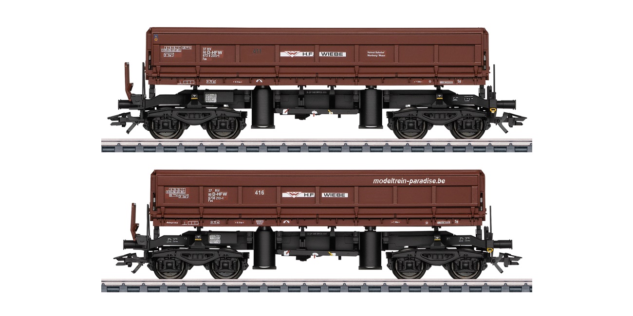 48460 ... DB/Wiebe GmbH .. Set zijkipwagens Fas .. tp VI