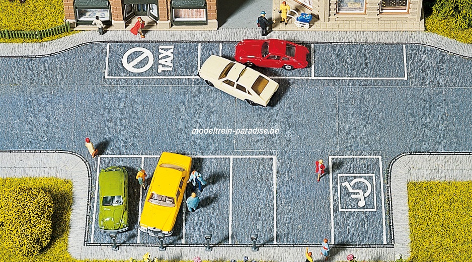 60550 ... Parkeerplaatsen, 20 x 10 cm + 4 parkeermeters