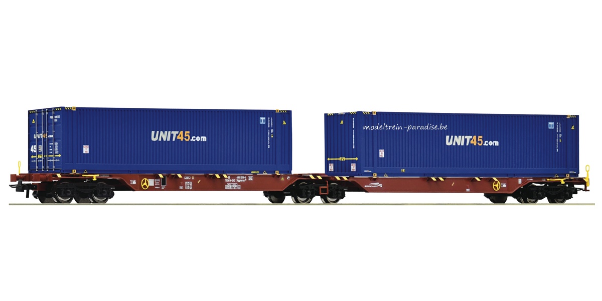 76634 ... GYSEV Cargo … Containerw. + 2 cont. Unit45  … VI