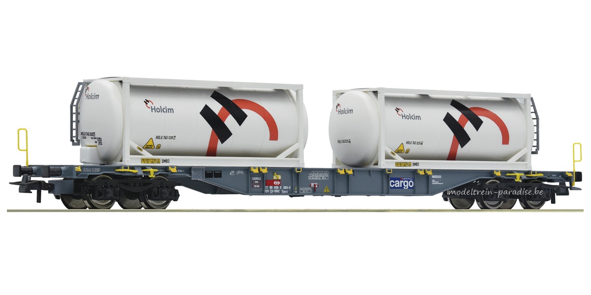 76943 ... SBB .. Containerwagen " 2 x Holcim " .. tp VI