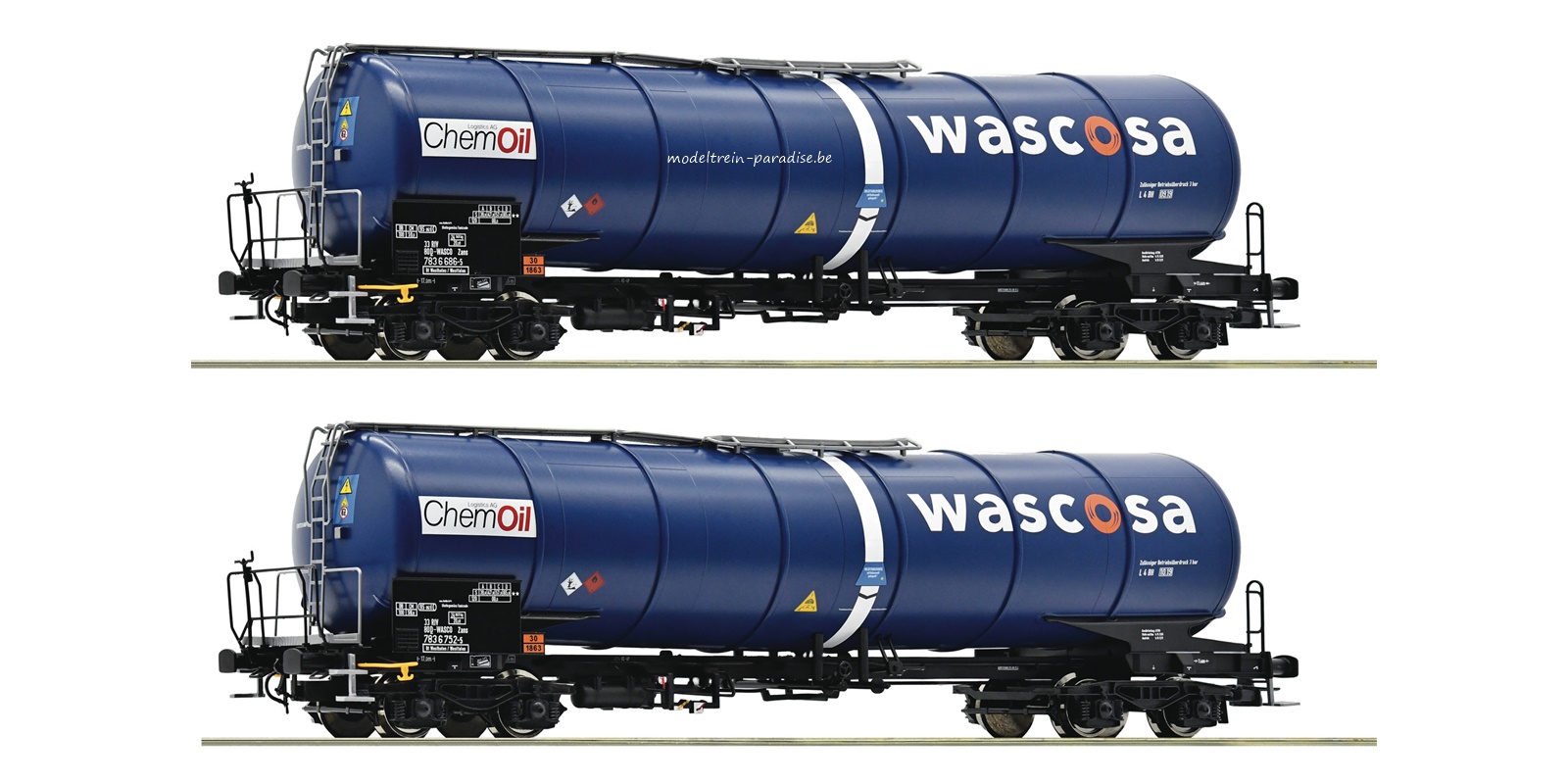 77046 ... SBB .. 2 Ketelwagens Chemoil ,,Wascosa'' … tp VI