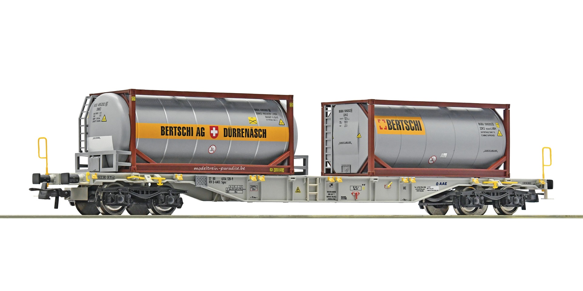 77340 ... SBB AAE .. Containerdraagw+Bertschi tankcont .. tp VI