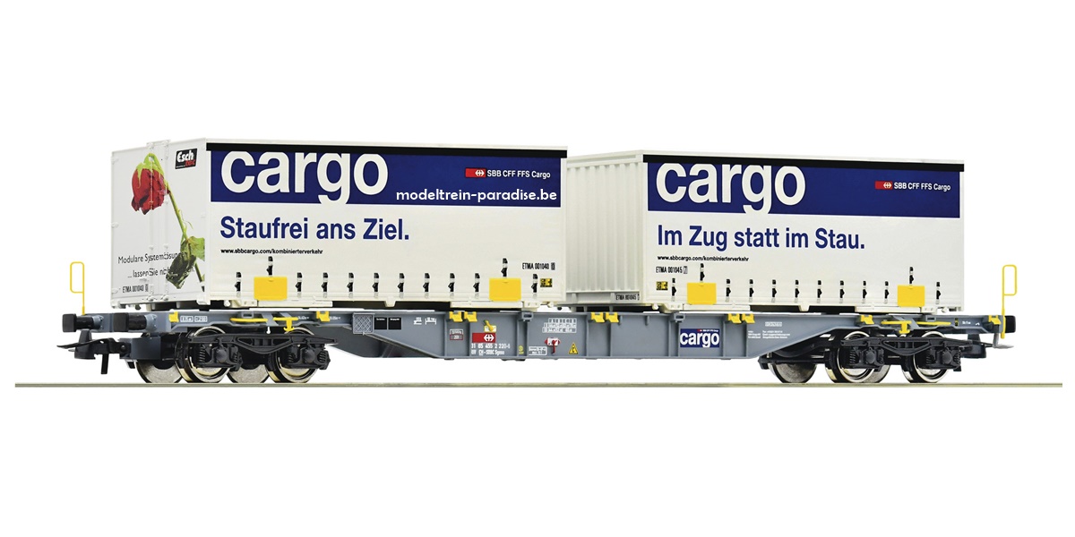 77341 ... SBB Cargo .. Containerwagon  ,,Cargo\'\' .. tp VI