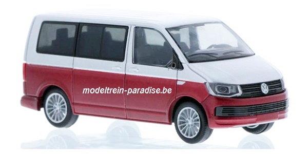 11662 ... VW T6, kort, zilver/rood