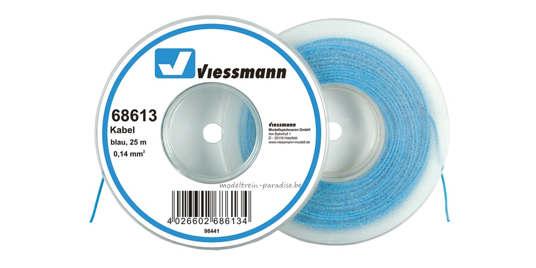 68613 ... 25 m kabel 0,14 mm²,   blauw