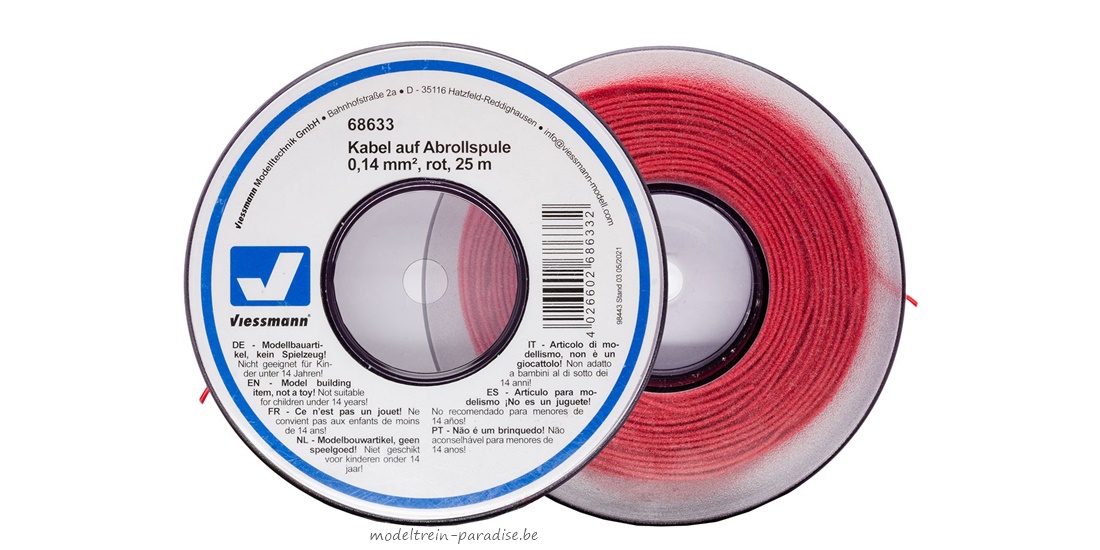68633 ... 25 m kabel 0,14 mm², rood