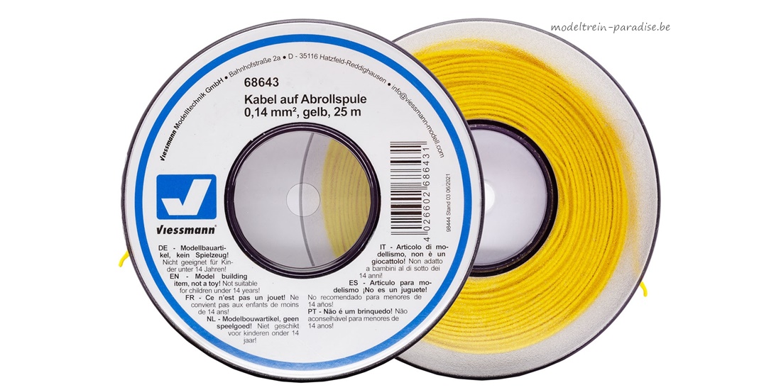 68643 ... 25 m kabel 0,14 mm², geel